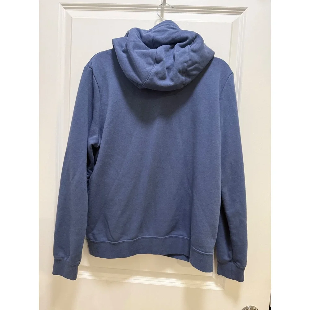 Nike Mens Slate Blue Embroidered Multi Swoosh Pullover Hoodie Size Large